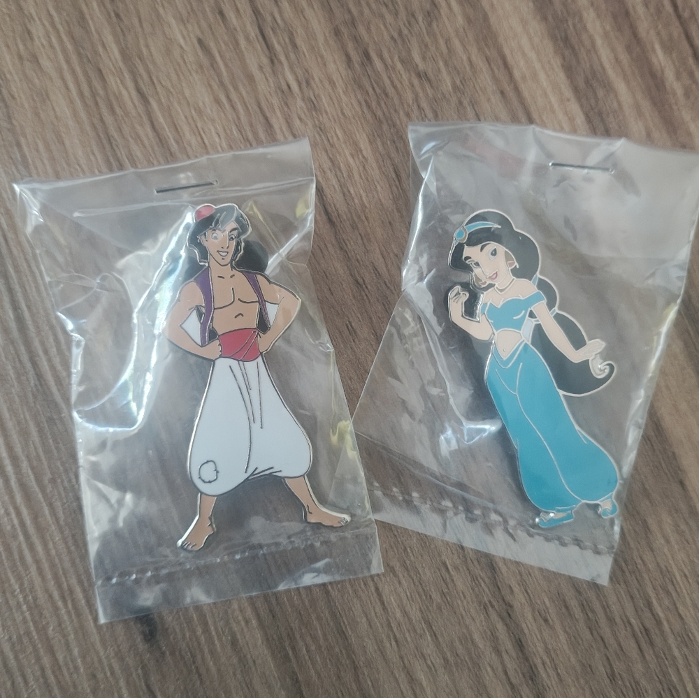 Disney Jasmine and Aladdin Enamel Pins